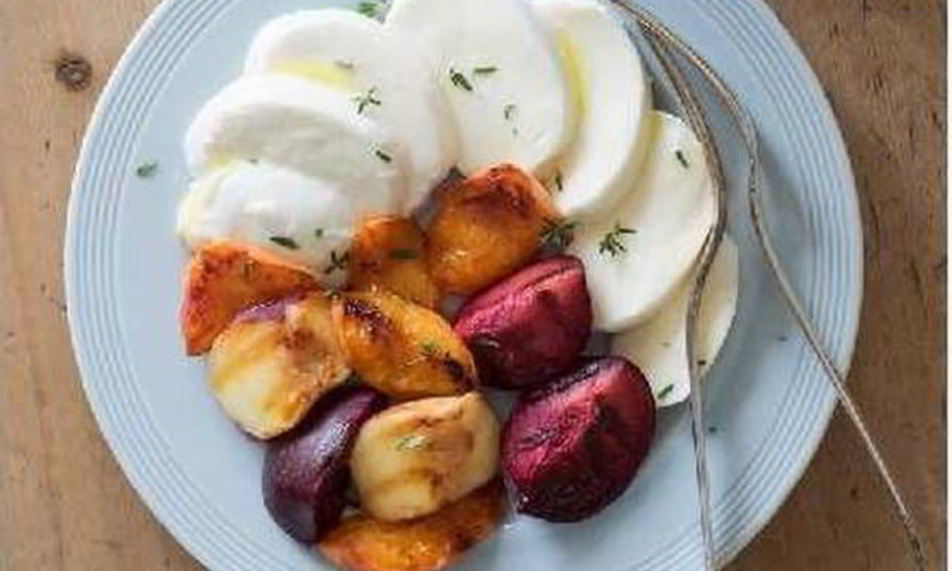 Рецепт абрикосов с жареными сливами