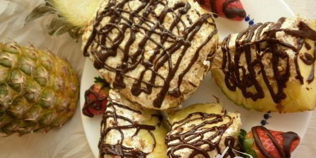 ананас запеченый с творогом