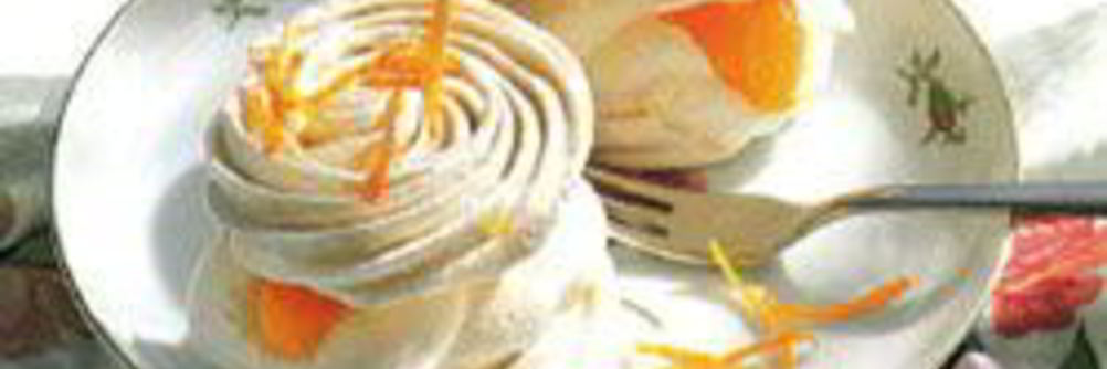 Апельсиновые безе с кремом