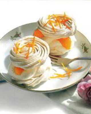 Апельсиновые безе с кремом
