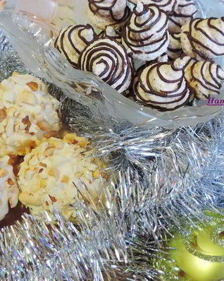 Арахисовое и кокосовое заварное безе