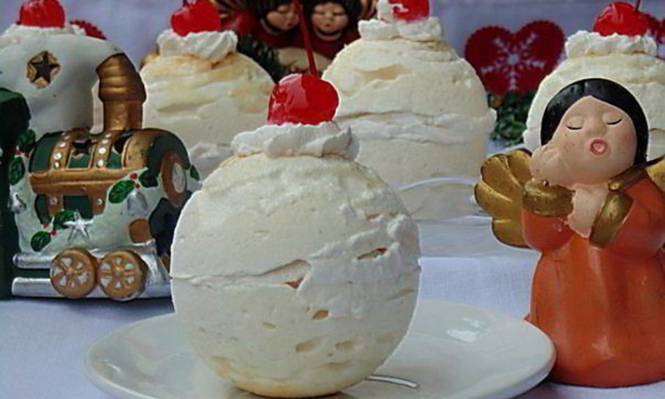 Рецепт безе с вишней снежный шар