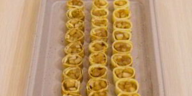 блинчики с яблоками под безе