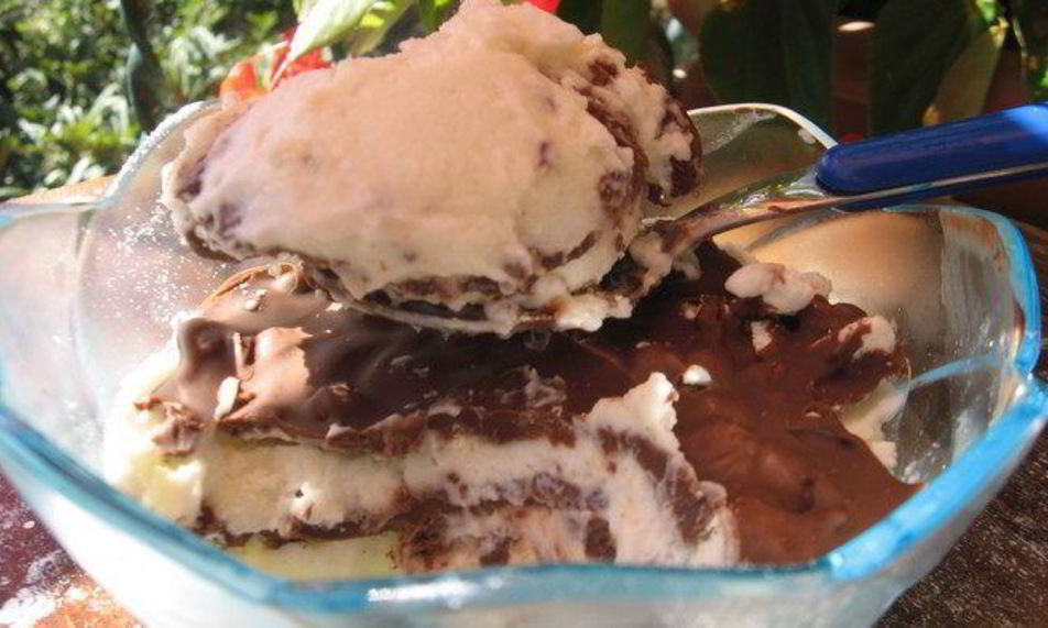 Рецепт семифреддо с безе и шоколадной пастой