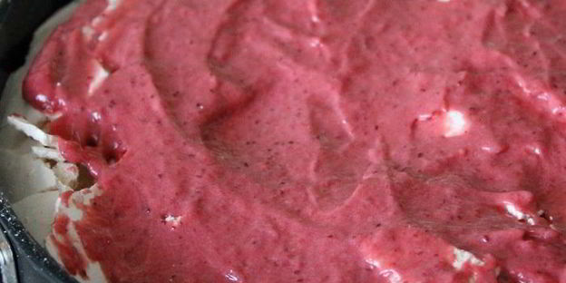 торт-безе с брусничным курдом