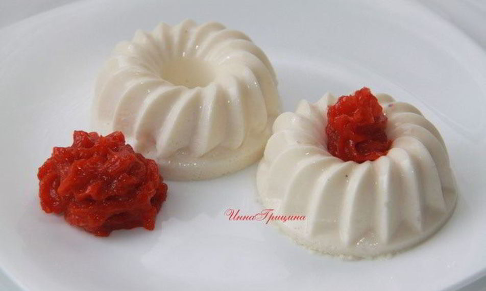 Рецепт бланманже с шиповниковым пюре