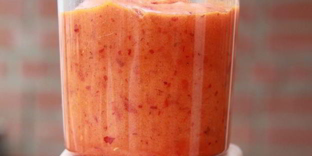 бланманже с шиповниковым пюре