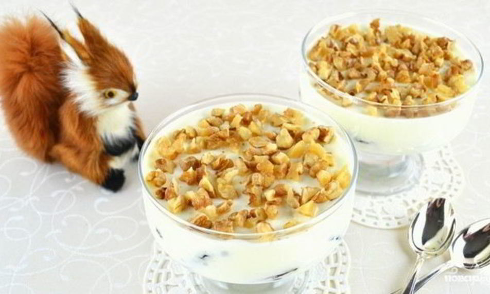 Рецепт десерта с черносливом и грецкими орехами