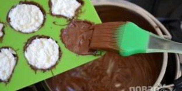 десерт творожный в шоколаде