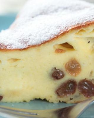 Домашний творожный пудинг с изюмом