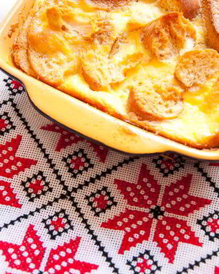 Карамельный хлебный пудинг