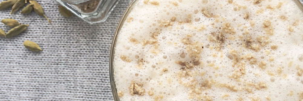 Кофе латте с халвой