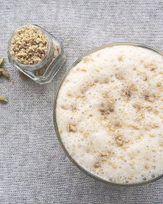 Кофе латте с халвой