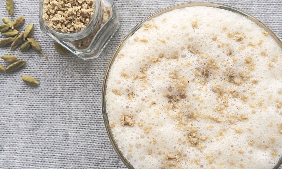 Рецепт кофе латте с халвой