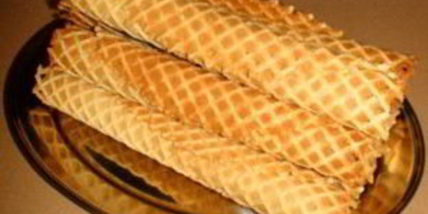 вафельная трубочка с халвой