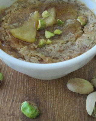 Запеченные с халвой яблоки