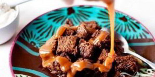 хлебный пудинг с шоколадом