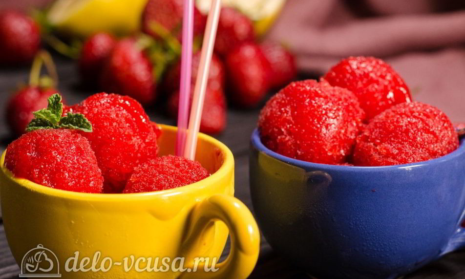 Рецепт клубничного сорбета