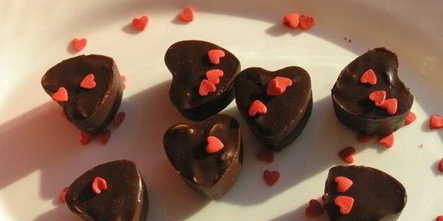 конфеты шоколадное сердце