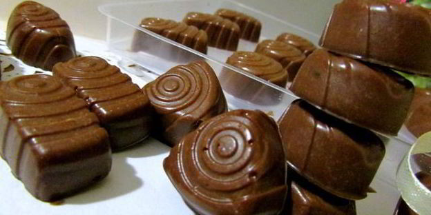 шоколадно-желейные конфетки