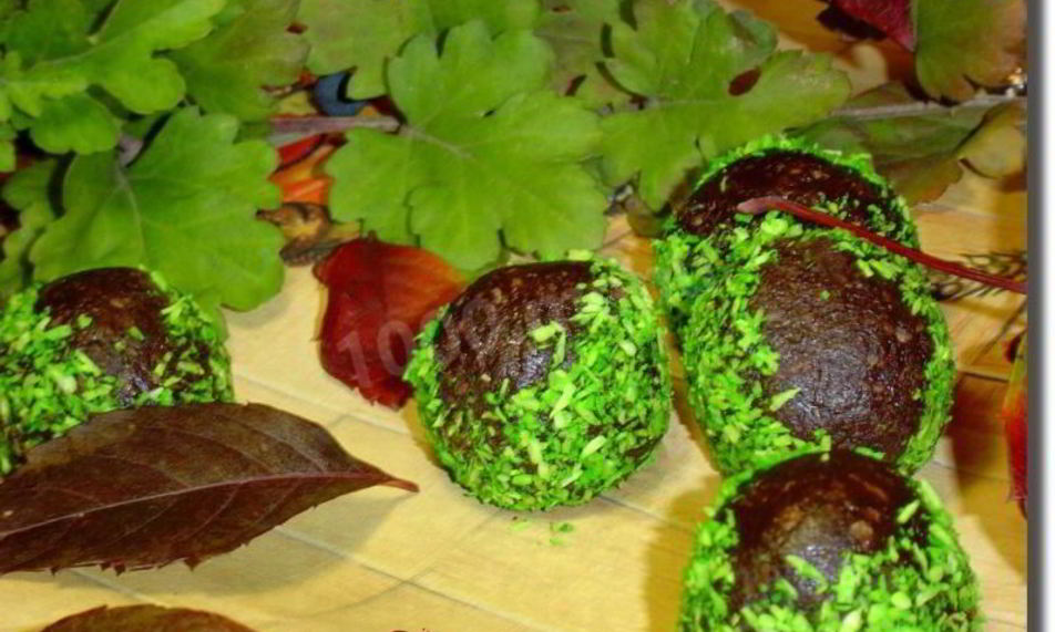 Рецепт шоколадных конфет каштаны за 20 минут