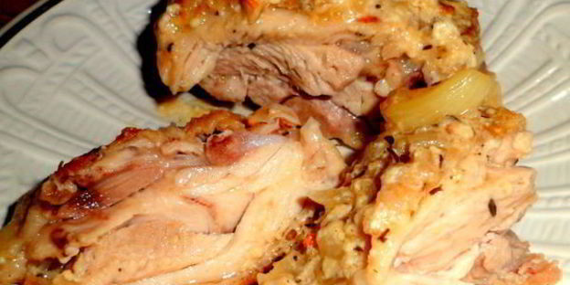 бедрышки в кремово-горчичном соусе