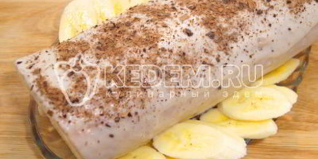 бисквитный рулет с кремом зимнее полено