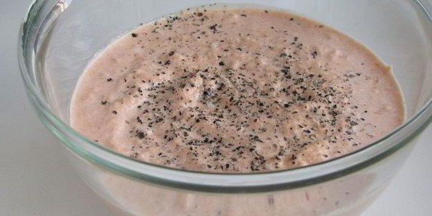 ланспик с кремом из форели и креветками