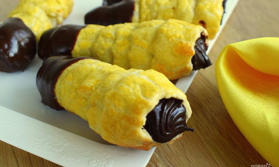Рецепт рожек с шоколадным кремом