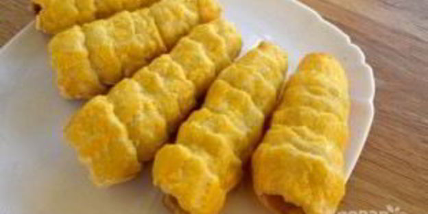 рожки с шоколадным кремом