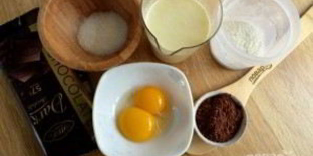 рожки с шоколадным кремом