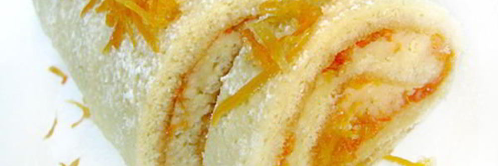 Рулет с цитрусовым кремом Янтарь