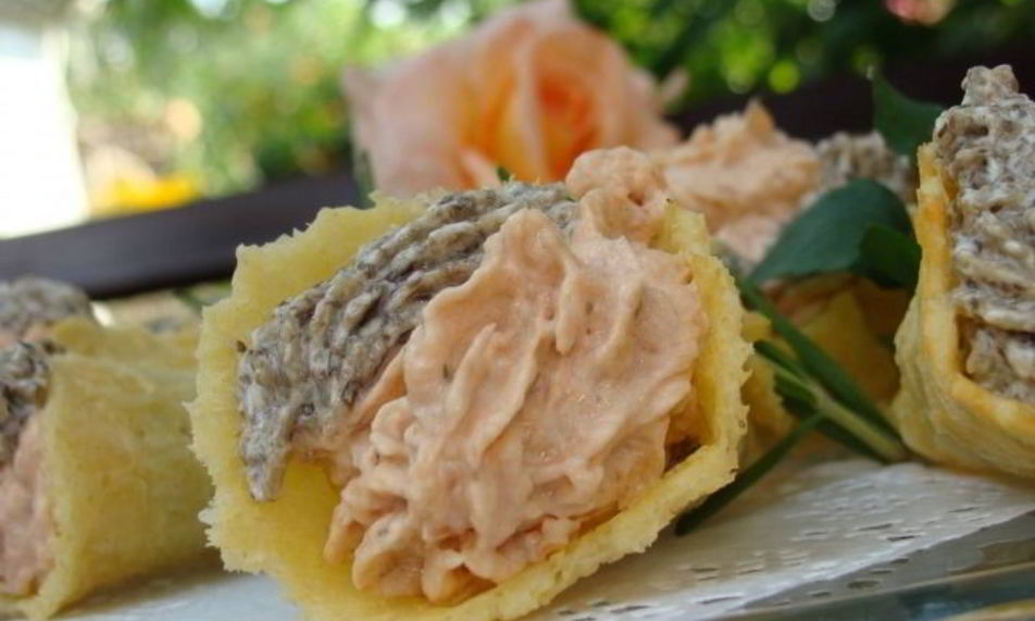 Рецепт сырных трубочек с кремом