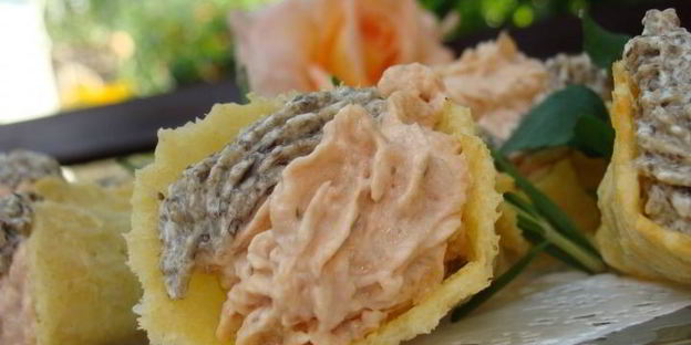 сырные трубочки с кремом