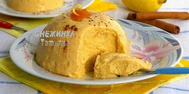 тыквенный кремовый десерт