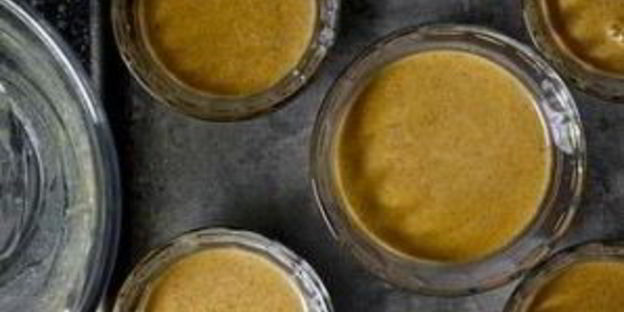 тыквенный пудинг со сметанным кремом