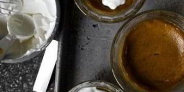 тыквенный пудинг со сметанным кремом