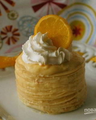 Закусочный мини-крепвиль с творожным кремом