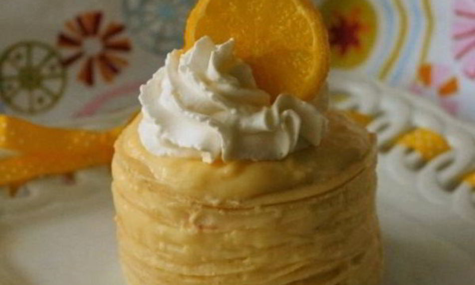 Рецепт закусочного мини-крепвиля с творожным кремом