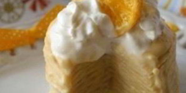 закусочный мини-крепвиль с творожным кремом