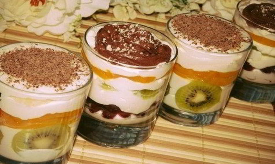 Рецепт легкого десерта из творога с фруктами