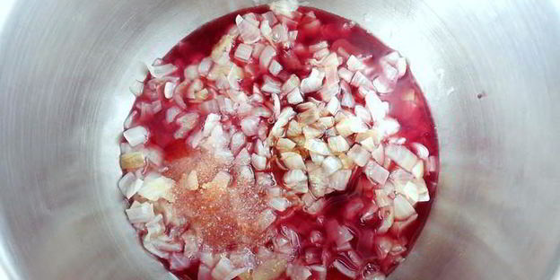 ризотто-трюфели с луковым мармеладом