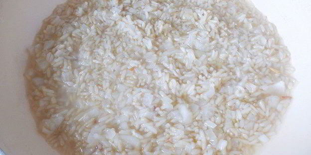 ризотто-трюфели с луковым мармеладом