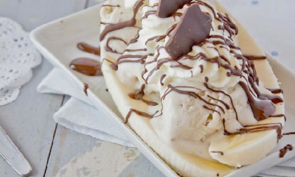 Рецепт бананового мороженого без мороженицы и banana split