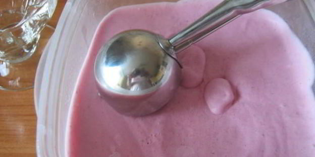 фруктовое мороженое со сгущенкой