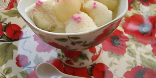 фруктовое мороженое со сгущенкой