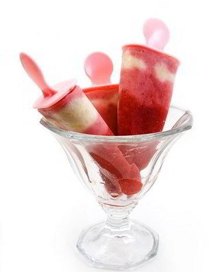 Мятное двухцветное арбузно-цитрусовое мороженое