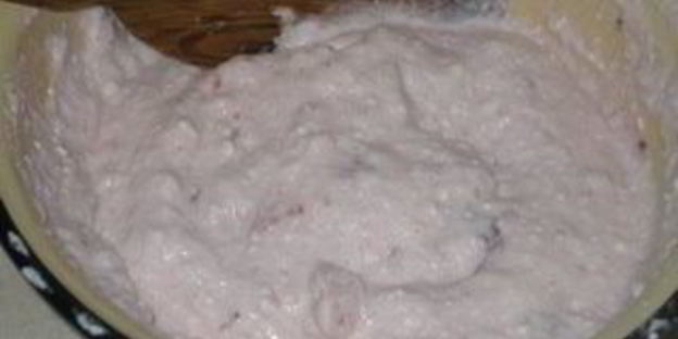 творожно-клубничное мороженое