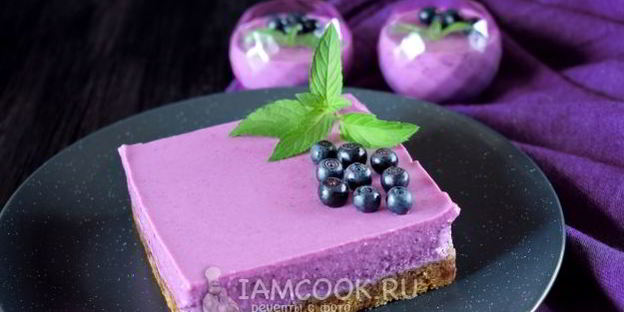 десерт черничный мусс