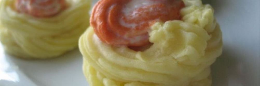 Картофельные корзинки с рыбным муссом